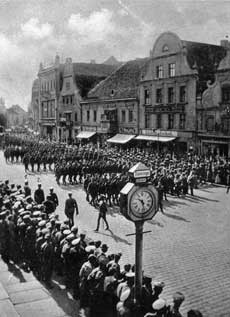 Парад русских войск в Инстербурге 5 августа 1914 г.