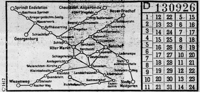 Die Fahrkarte auf den Trolleybus, Insterburg