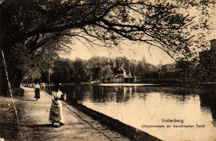 Uferpromenade am Gewehnschen Teich, Insterburg