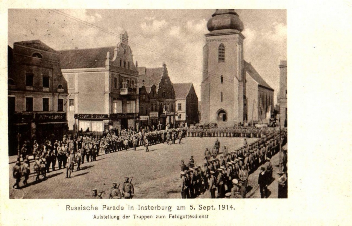 Russische Parade in Insterburg am 5. Sept. 1914