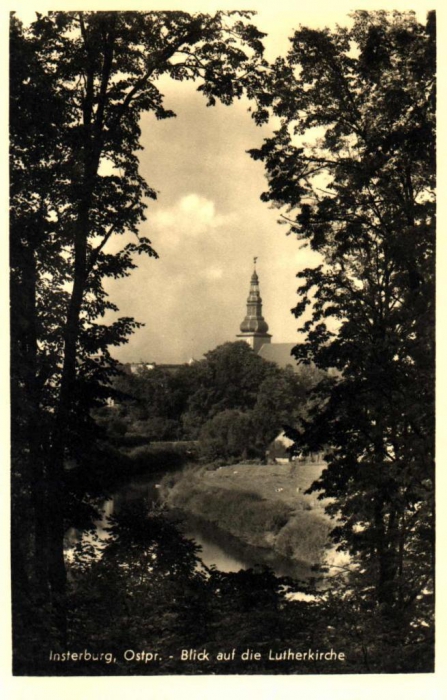 Blick auf die Lutherkirche, Insterburg