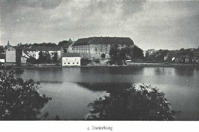 Partie am Schlossteich und Schloss, Insterburg