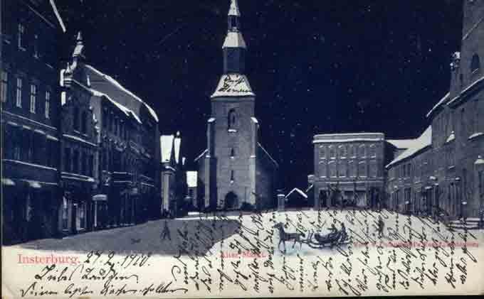 Alter Markt. Postkarte, Insterburg