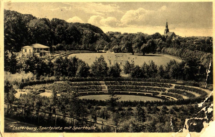 Sportplatz mit Sporthalle, Insterburg