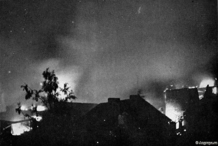 Feindliche Bomben fielen in der Nacht zum 27. Juli 1944 auf Insterburg