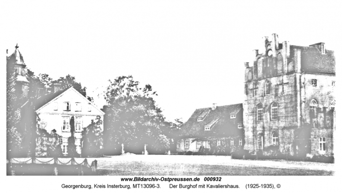 Burg Georgenburg, Innenhof mit Kavaliershaus. Georgenburg, Kreis Insterburg