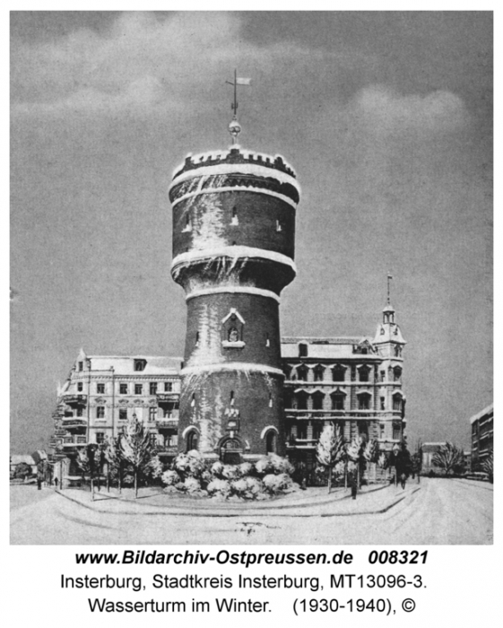 Wasserturm im Winter, Insterburg