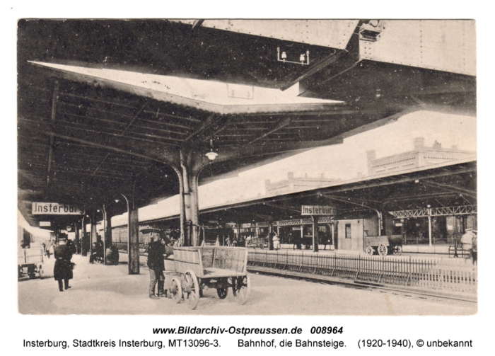 Bahnhof, Bahnsteige, Insterburg