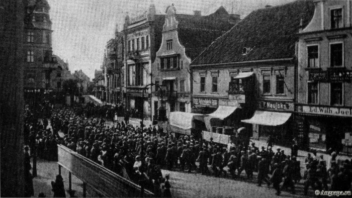 Rückzug der letzten Russen aus Insterburg