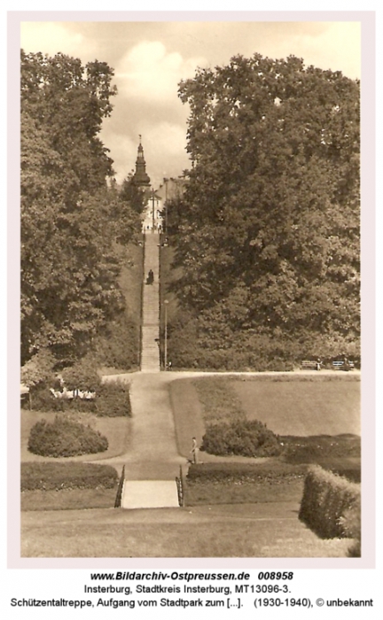 Schützentaltreppe, Aufgang vom Stadtpark zum [...], Insterburg