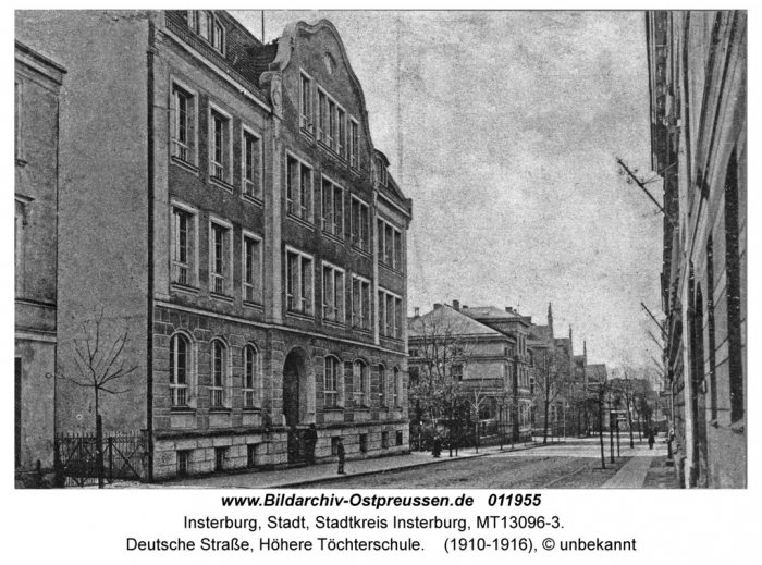 Deutsche Strasse, Höhere Töchterschule, Insterburg