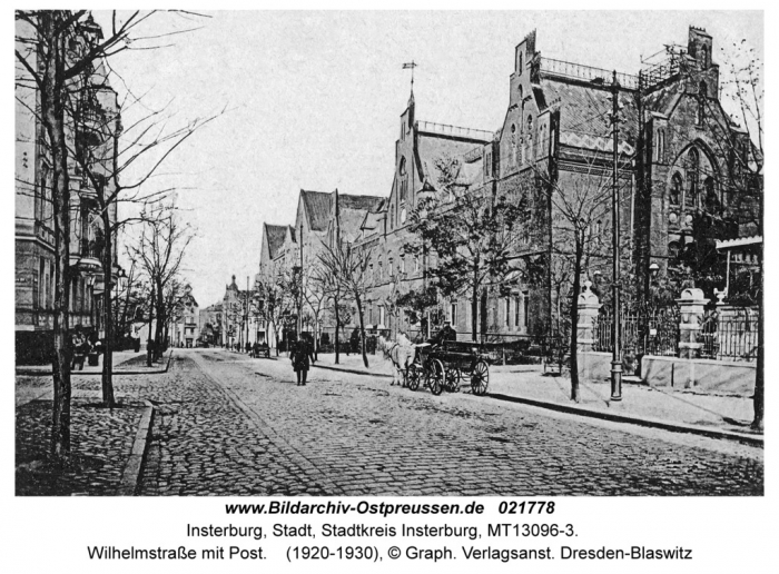 Wilhelmstrasse mit Post, Insterburg