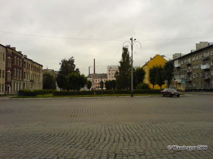 Виж на площадь Ленина и сквер (переулок 2й-Госпитальный), Черняховск