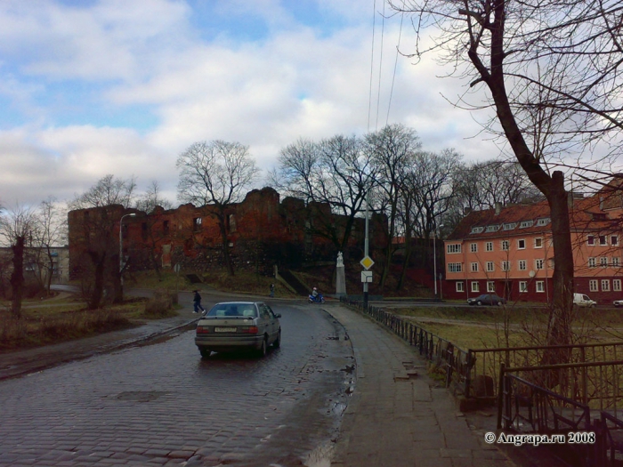 Вид на замок Инстербург (улица Партизанская), Черняховск