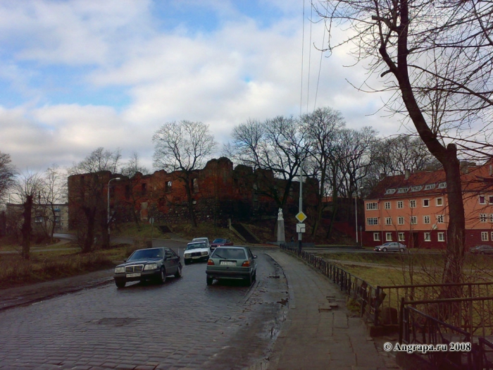 Вид на замок Инстербург (улица Партизанская), Черняховск