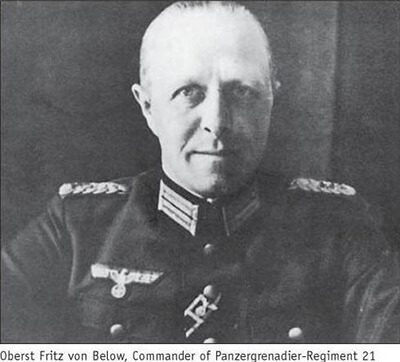 Полковник Фриц Рейнхольд фон Белов, командир 21 панцергренадерского полка