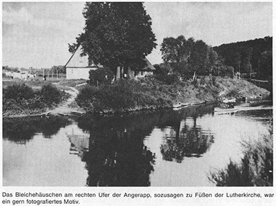 Белильный домик на правом берегу реки Ангрепп, у подножья Лютеранской кирхи, послужил мотивом для фотографии