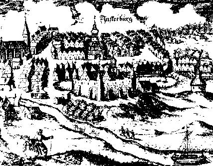 Инстербург в 1600 году. Гравюра из книги К.Харткноха «Старая и новая Пруссия», 1684 год.