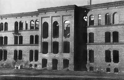 Инстербург. Разрушенное здание государственной гимназии.