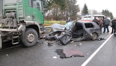 Автомобильная авария на трассе Калининград - Черняховск в Черняховском районе